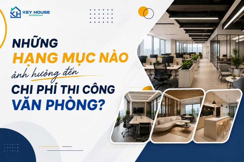 Những hạng mục nào ảnh hưởng đến chi phí thi công văn phòng?