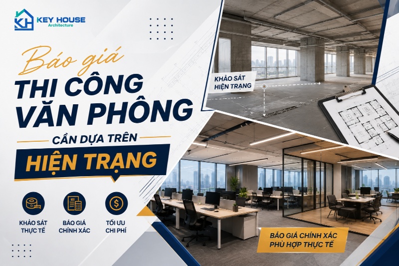 Báo giá thi công văn phòng cần dựa trên hiện trạng