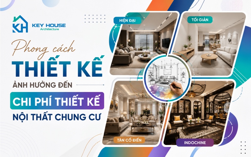 Phong cách thiết kế ảnh hưởng đến chi phí thiết kế nội thất chung cư