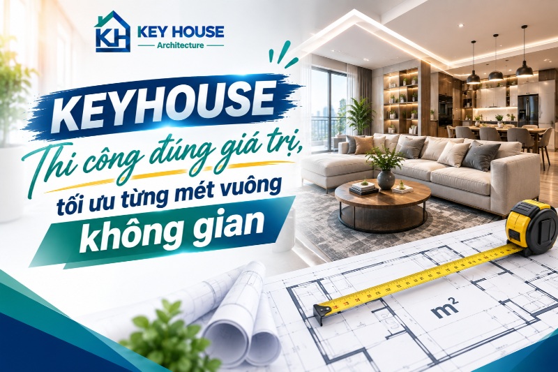 KEYHOUSE – Thi công đúng giá trị, tối ưu từng mét vuông không gian