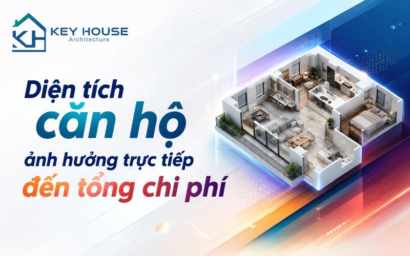 Diện tích căn hộ ảnh hưởng trực tiếp đến tổng chi phí