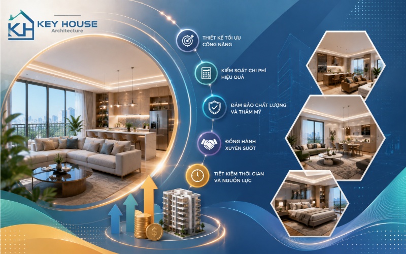 Keyhouse – Đơn vị thiết kế căn hộ hướng đến tối ưu chi phí đầu tư