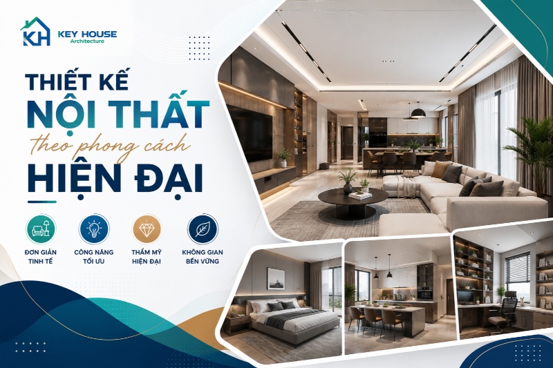 Thiết kế nội thất theo phong cách hiện đại