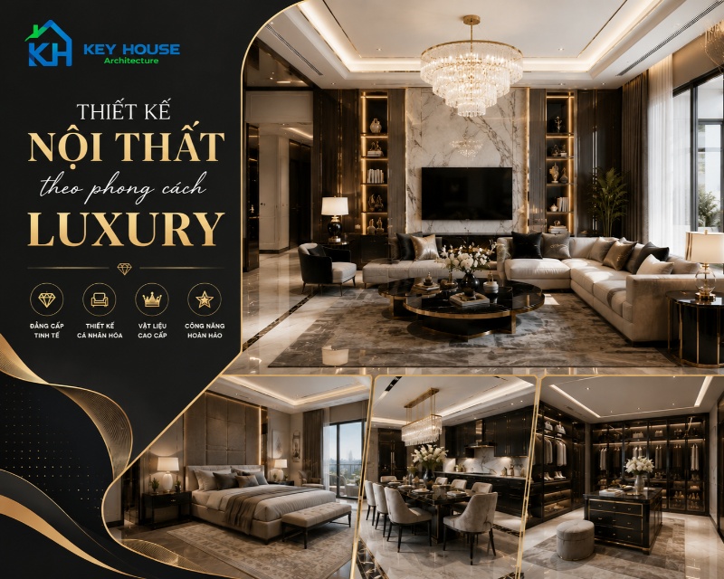 Thiết kế nội thất theo phong cách Luxury