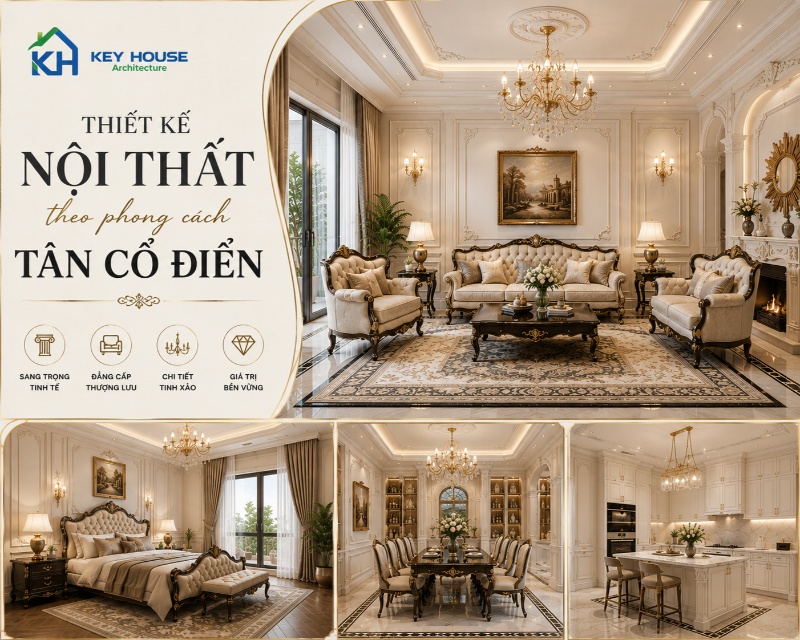 Thiết kế nội thất theo phong cách Tân cổ điển