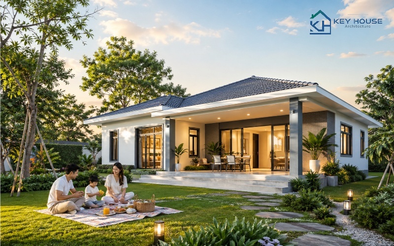 Vì sao nhà đẹp 1 tầng là lựa chọn lý tưởng cho gia đình trẻ?