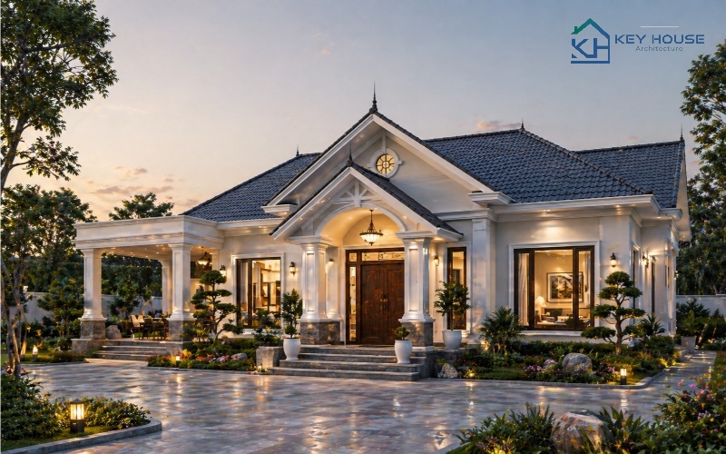 Nhà 1 tầng mái Thái sang trọng