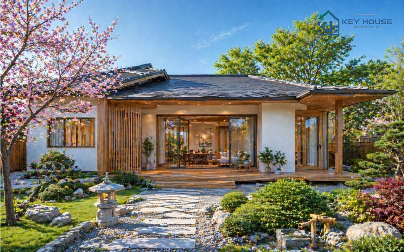 Nhà đẹp 1 tầng kiểu Nhật tinh tế