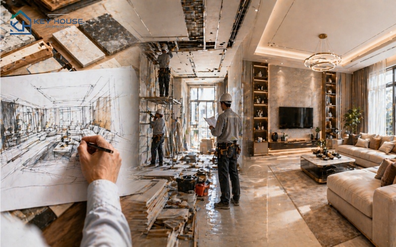thi công nội thất biệt thự cao cấp