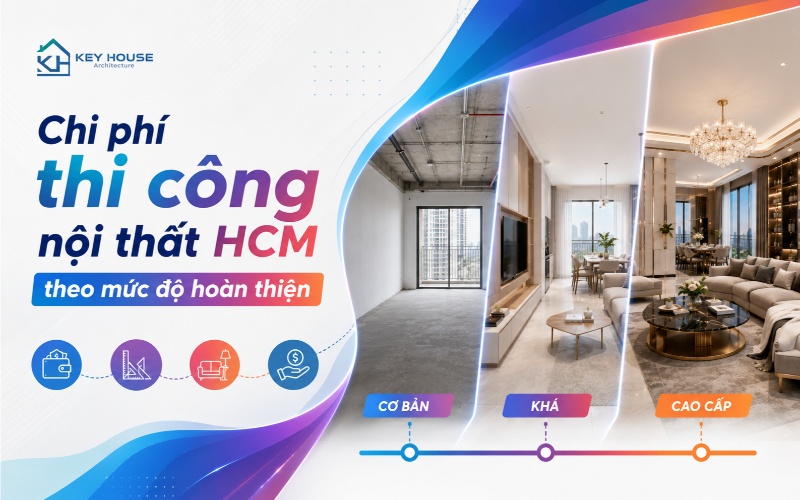 Chi phí thi công nội thất HCM theo mức độ hoàn thiện