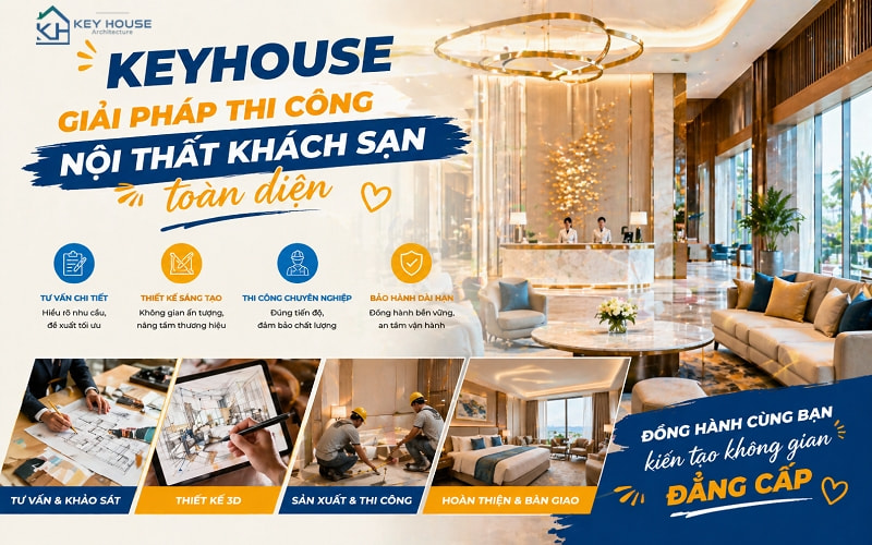 Keyhouse – Giải pháp thi công nội thất toàn diện