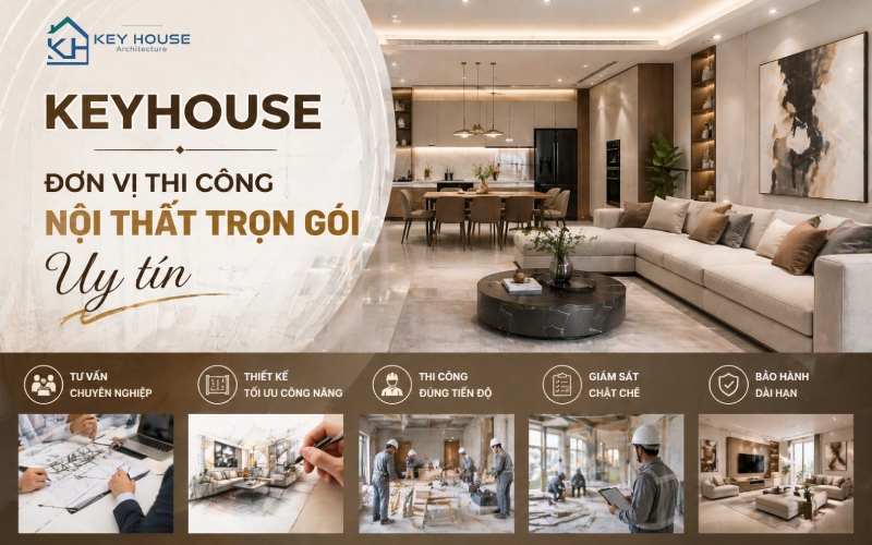 Keyhouse – Đơn vị thi công nội thất trọn gói uy tín