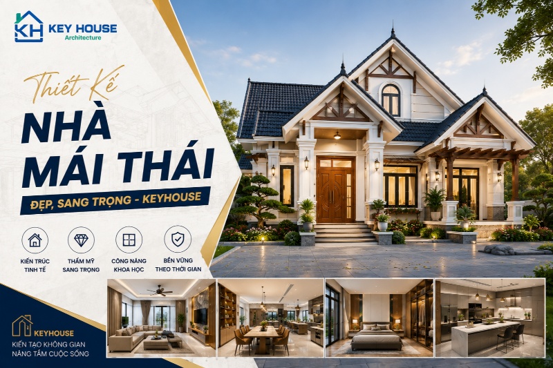 thiết kế nhà mái thái