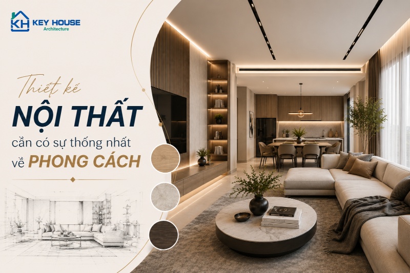 Thiết kế nội thất cần có sự thống nhất về phong cách