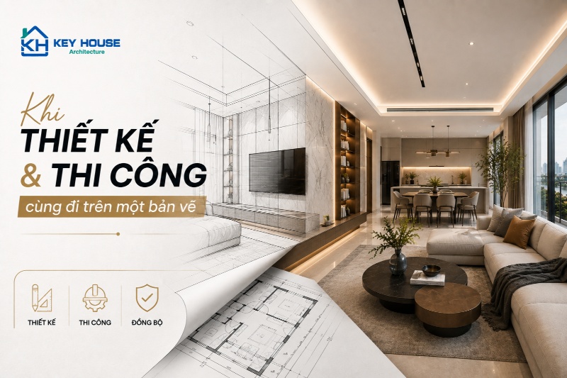 Khi thiết kế và thi công cùng đi trên một bản vẽ
