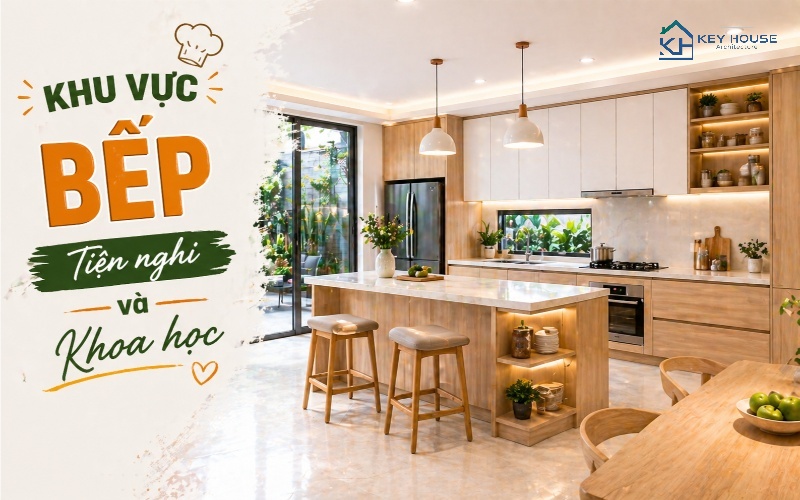 Khu vực bếp – tiện nghi và khoa học