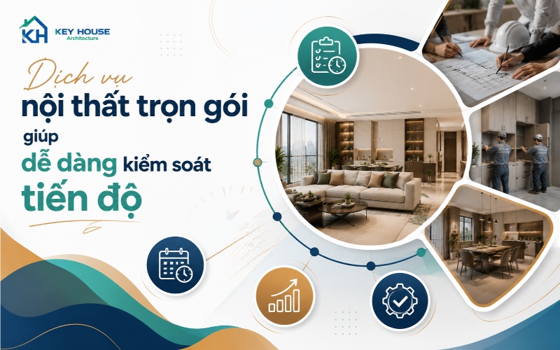 Dịch vụ nội thất trọn gói giúp dễ dàng kiểm soát tiến độ