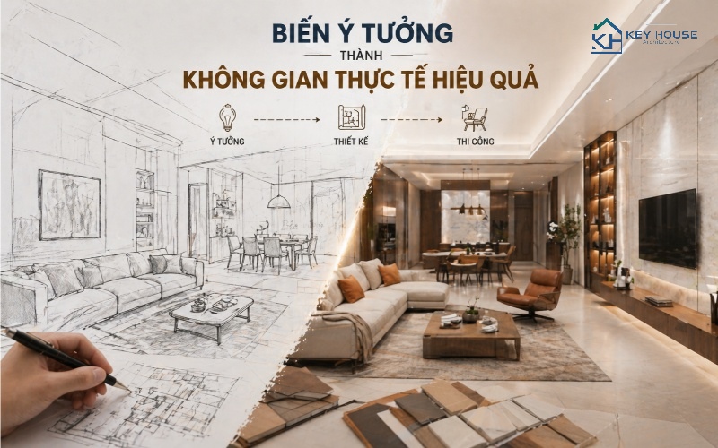 Biến ý tưởng thành không gian thực tế hiệu quả
