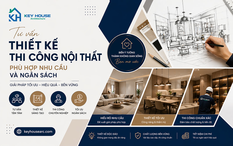 Keyhouse – Giải pháp tư vấn thiết kế thi công nội thất toàn diện
