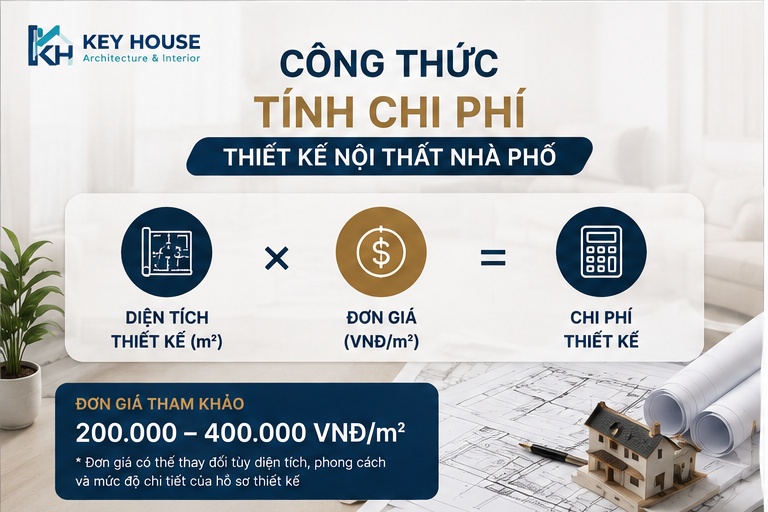 Công thức tính chi phí thiết kế nội thất