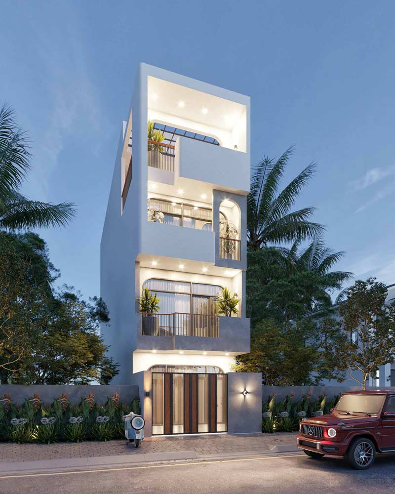 nhà phố 4 tầng