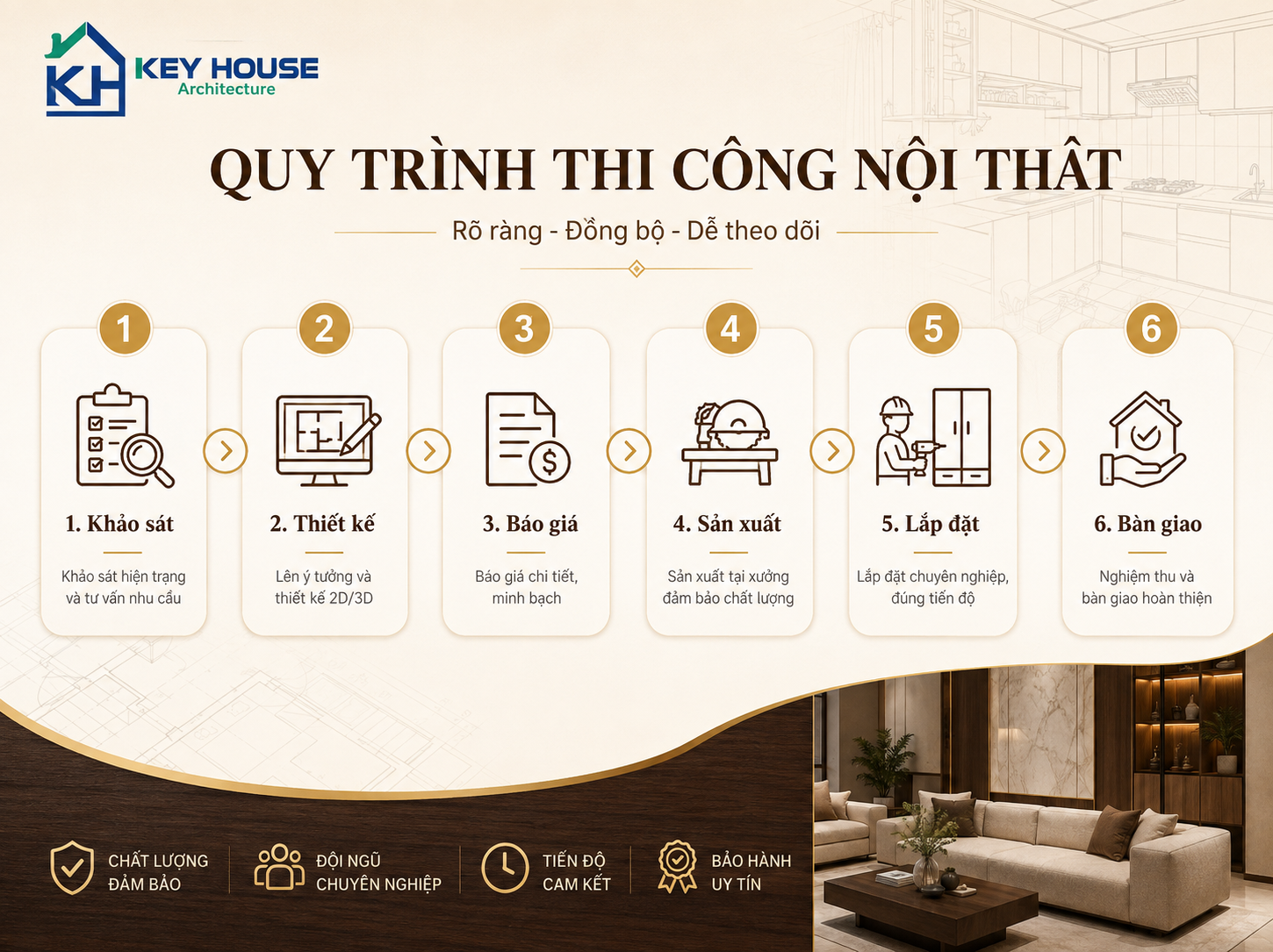 Quy trình thi công nội thất KeyHouse